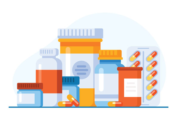 Illustration of different types of medication